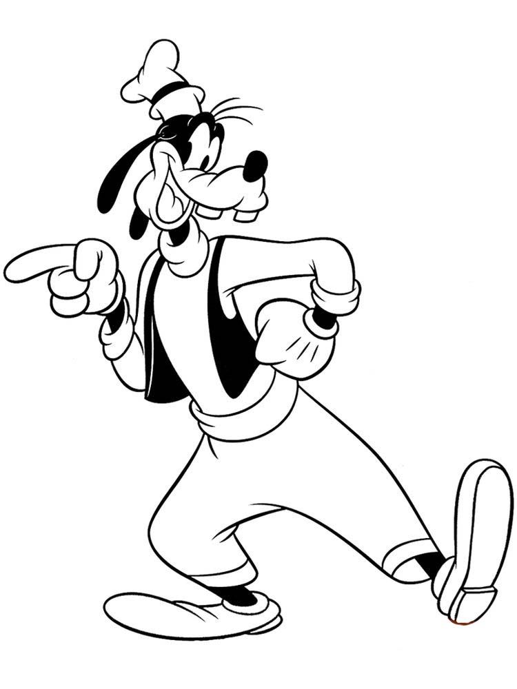 Goofy Character Coloring Page