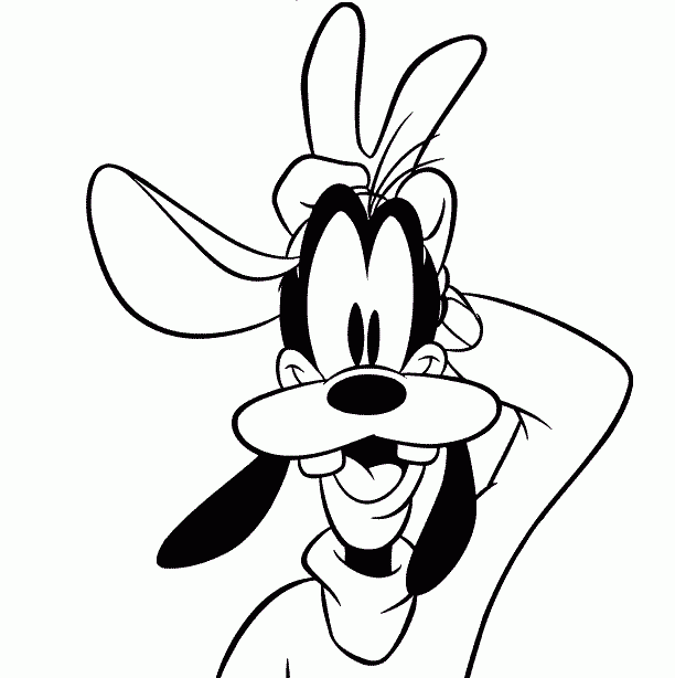 Cute Goofy Coloring Page