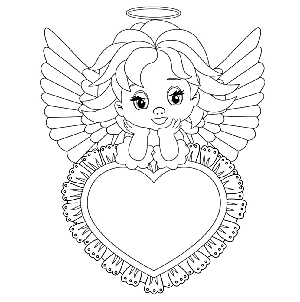 Flying Angel color page - Angel Coloring Pages - Coloring Pages For ...