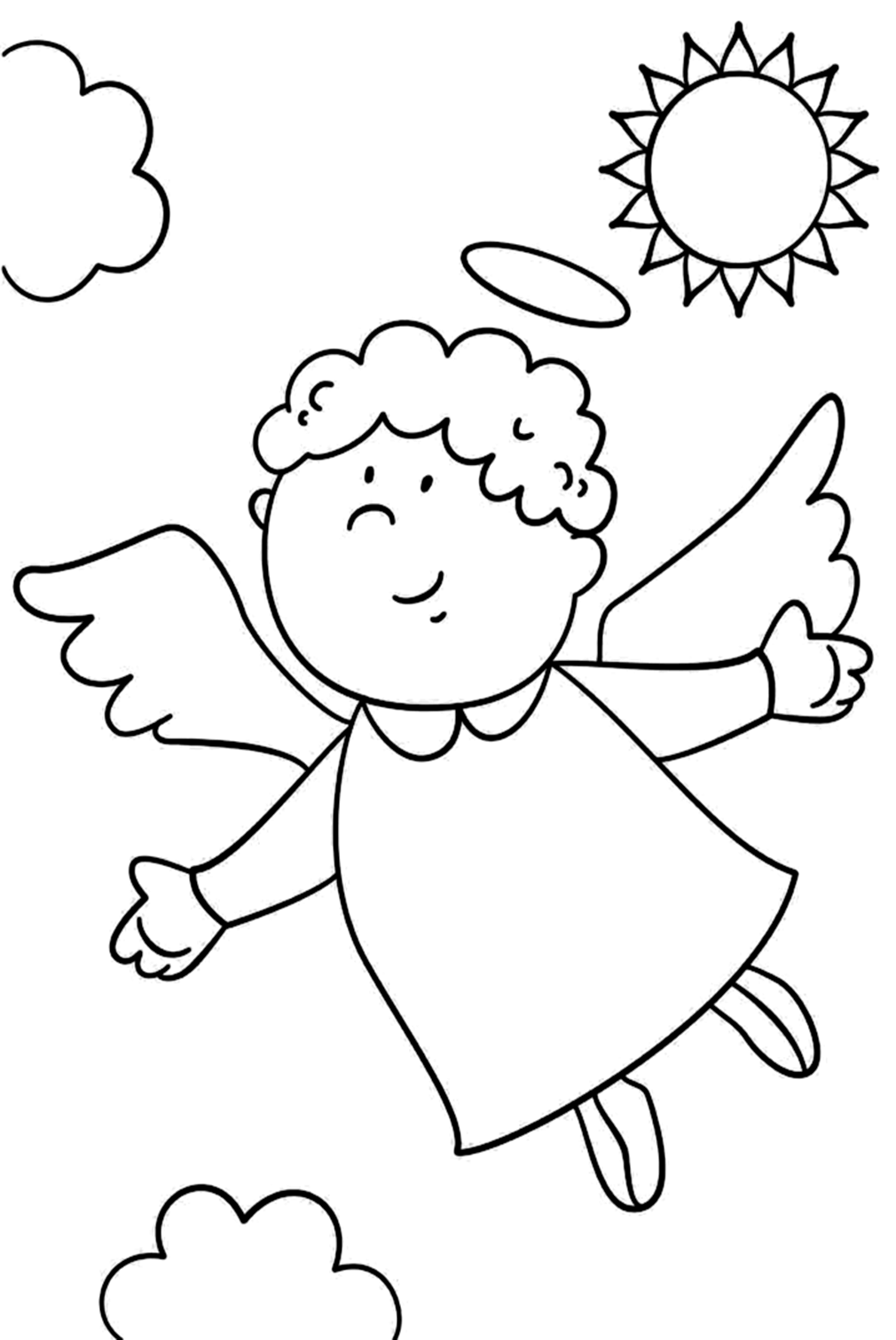 Lovely Angel Coloring Pages