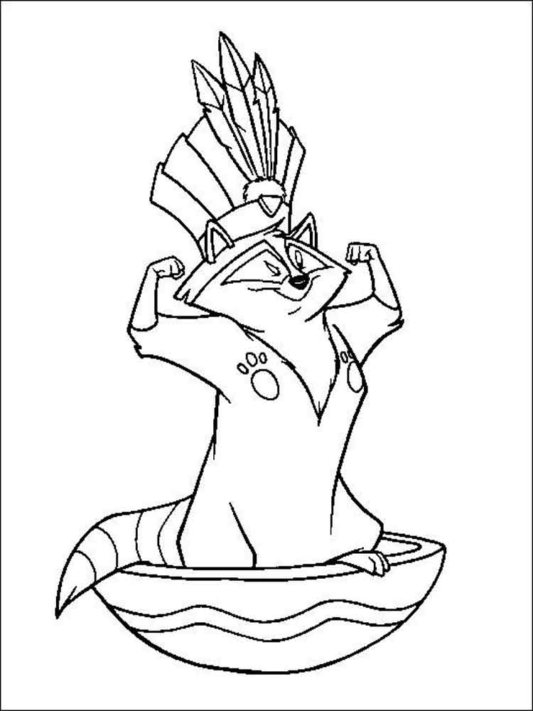 Personagem Meeko em Pocahontas from Pocahontas