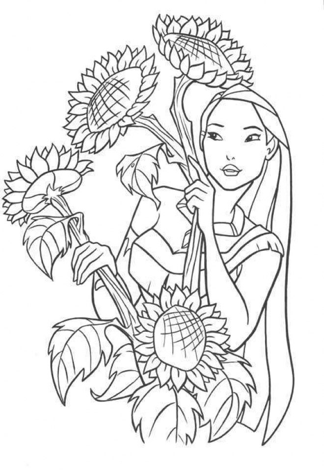 Pocahontas For Toddlers Coloring Page