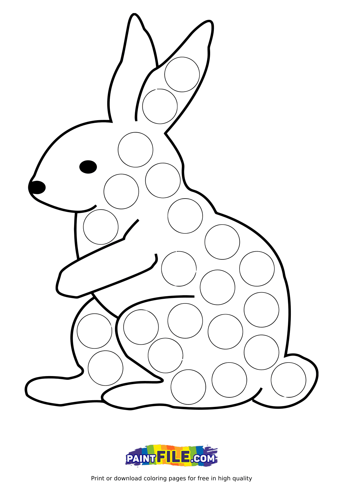 Pop it Forest Bunny Coloring Page