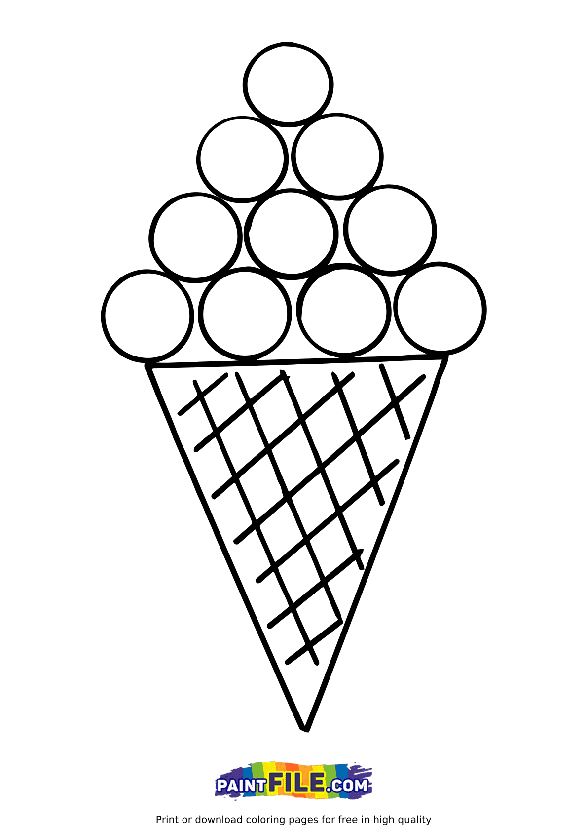Pop it Ice Cream Coloring Page