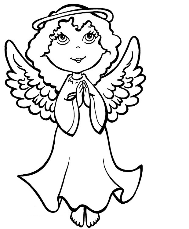 Precious Moments Angels Coloring Page