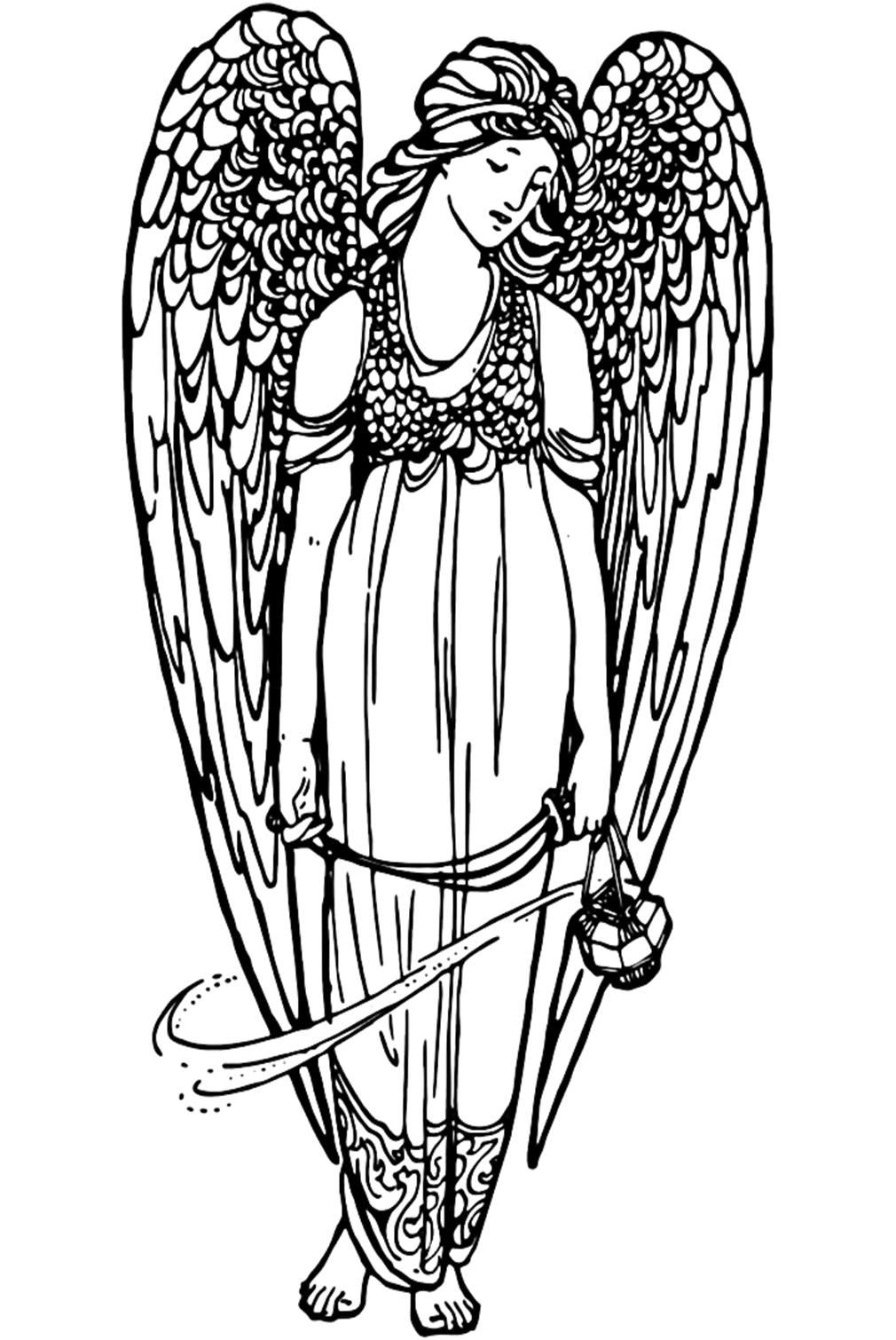 Wonderful Angel Coloring Page Coloring Page