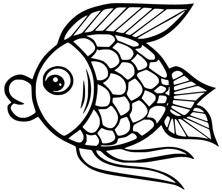 Adorable Goldfish Coloring Page