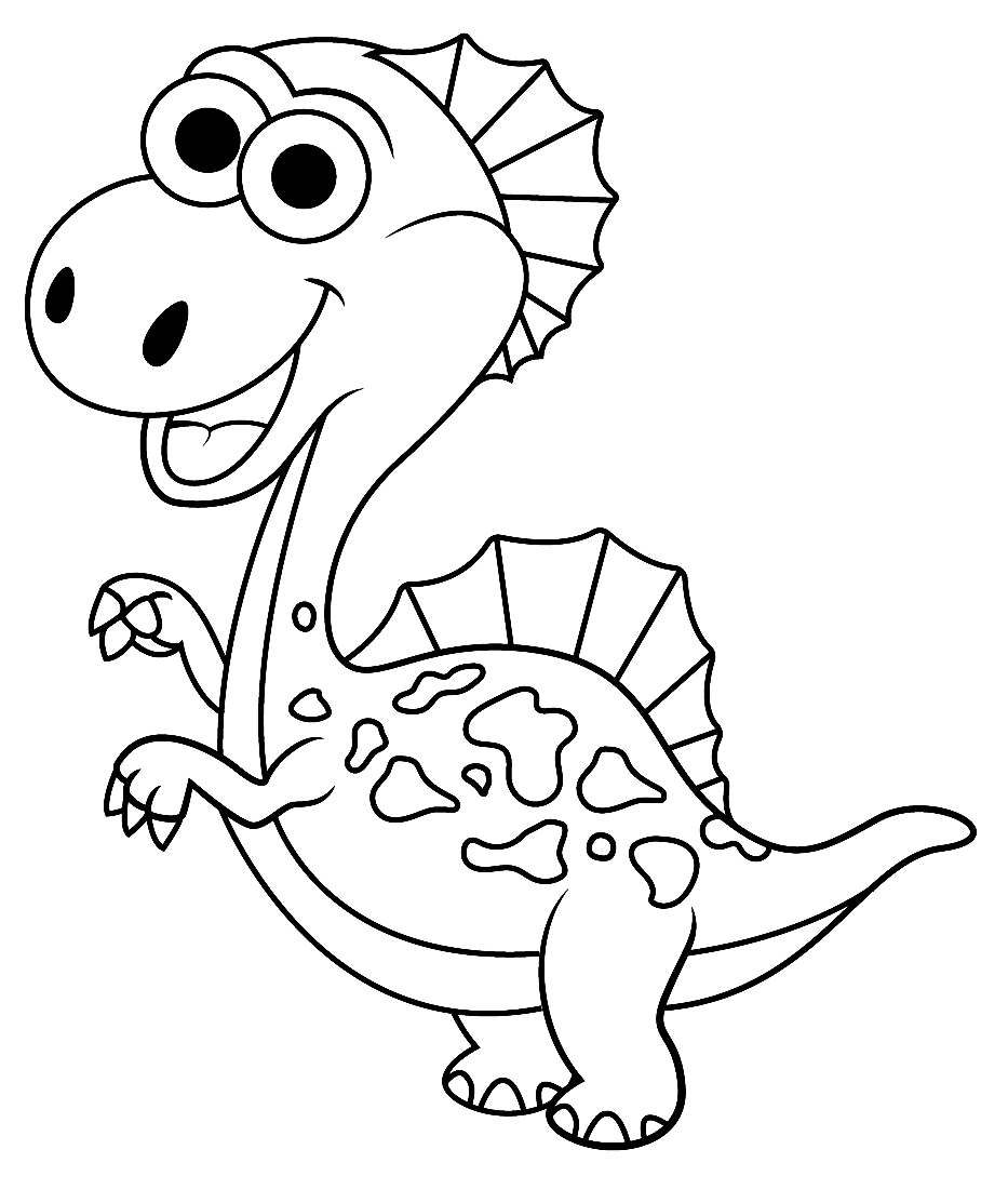 Adorable Spinosaurus Coloring Pages