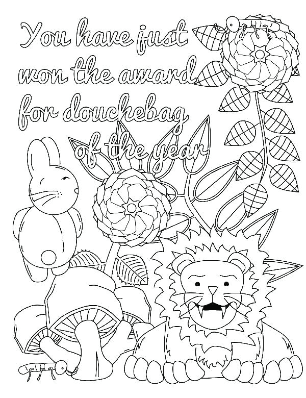 Adult Curse Word Coloring Page