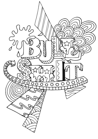 Adults with Swear Words Coloring Page