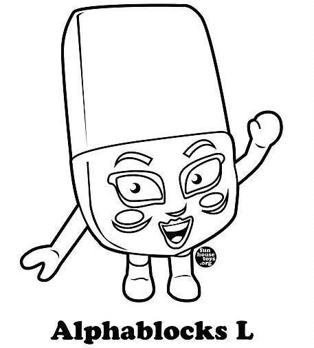 Alphablocks L for Kids Coloring Pages