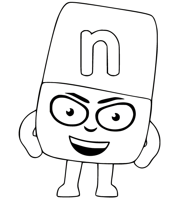 Alphablocks N Coloring Pages Alphablocks Coloring Pages P Ginas