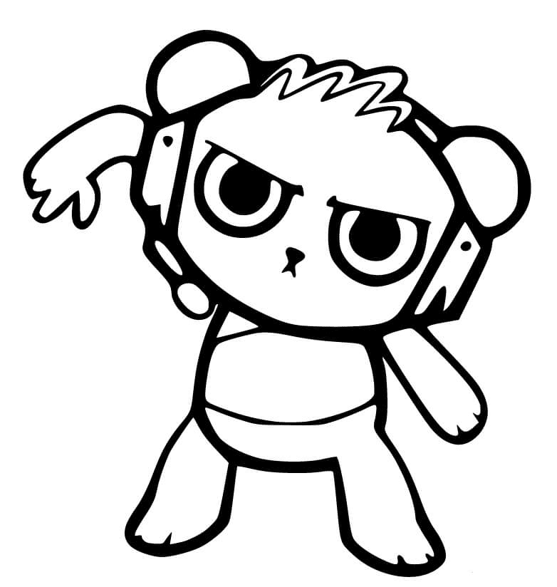Amazing Combo Panda Coloring Pages