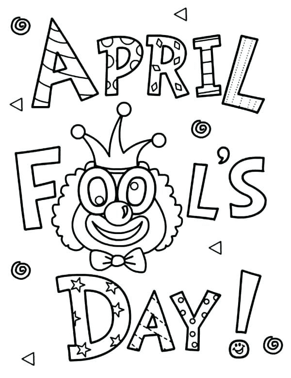 April Fool’s Day Funny Coloring Page