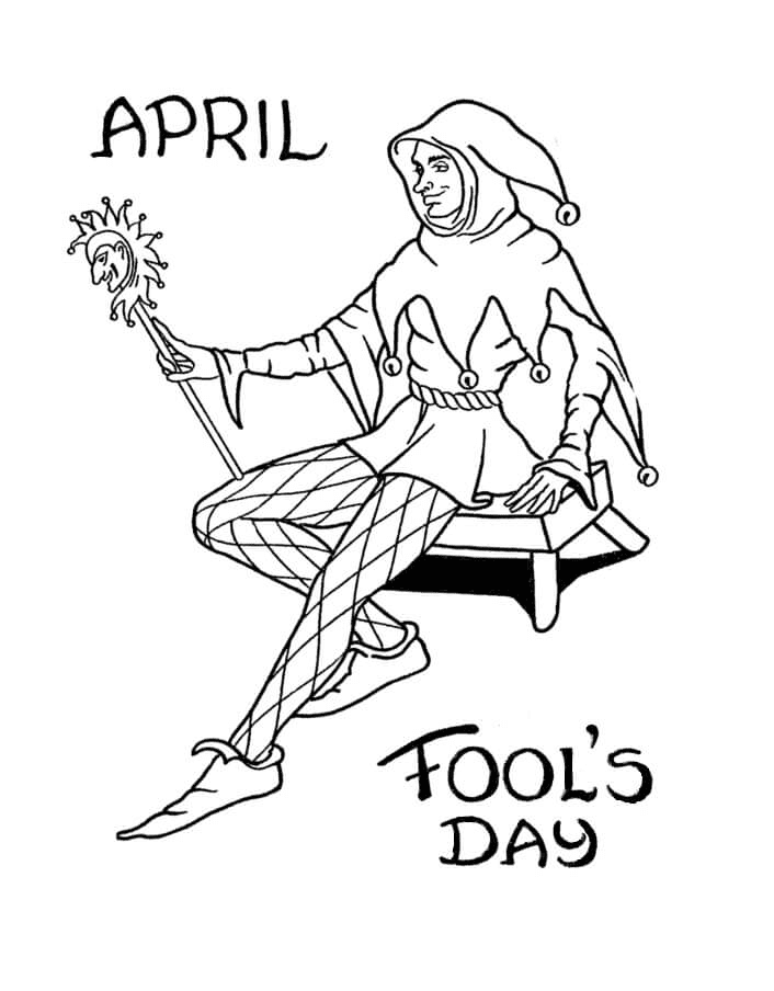 April Fool’s Day Printable Coloring Page