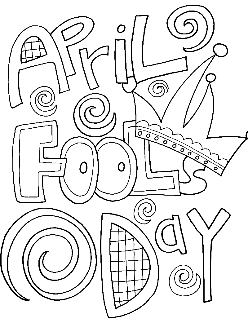 April Fool’s Day Sheet Coloring Page