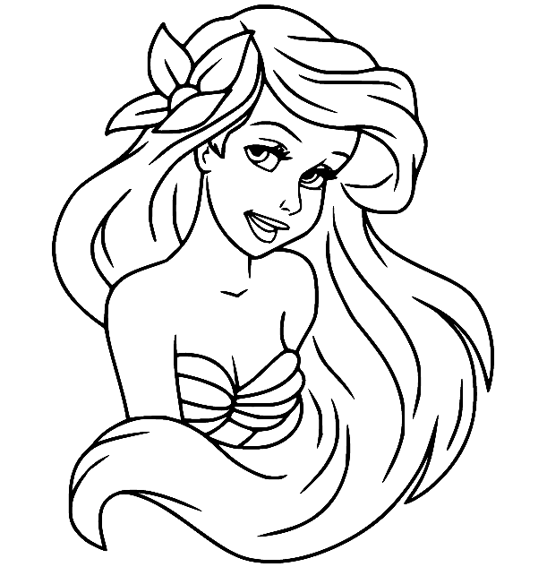 the little mermaid coloring in pages