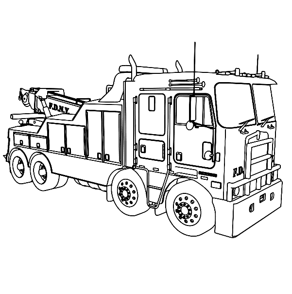 Awesome Fire Truck Coloring Pages