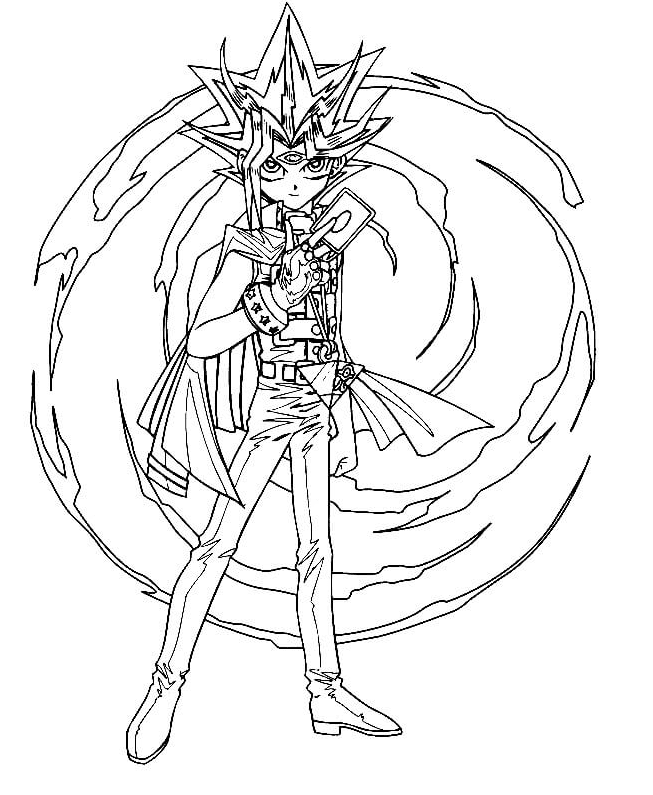 Awesome Yu Gi Oh Coloring Page - Free Printable Coloring Pages