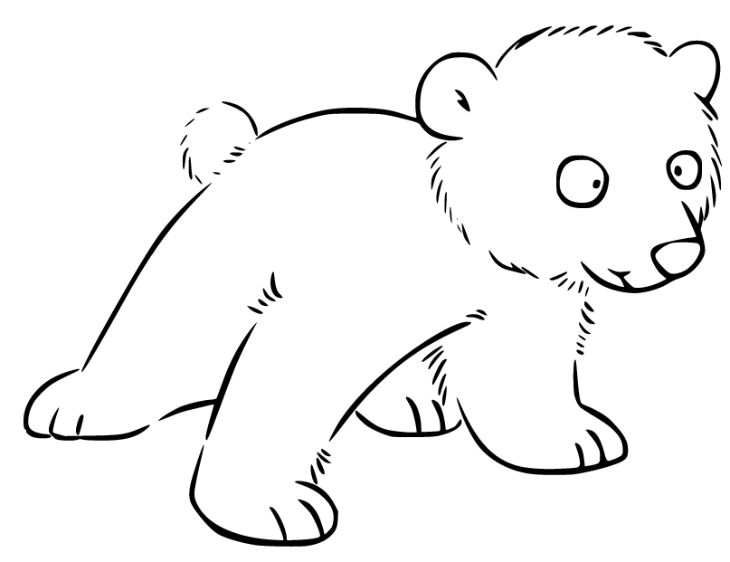 Baby Polar Bear Coloring Page
