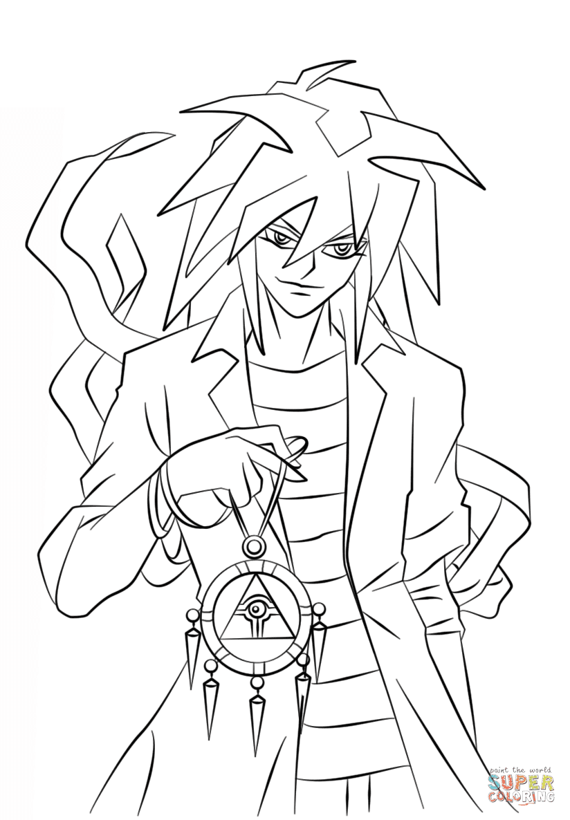 Bakura from Yu-Gi-Oh Coloring Pages