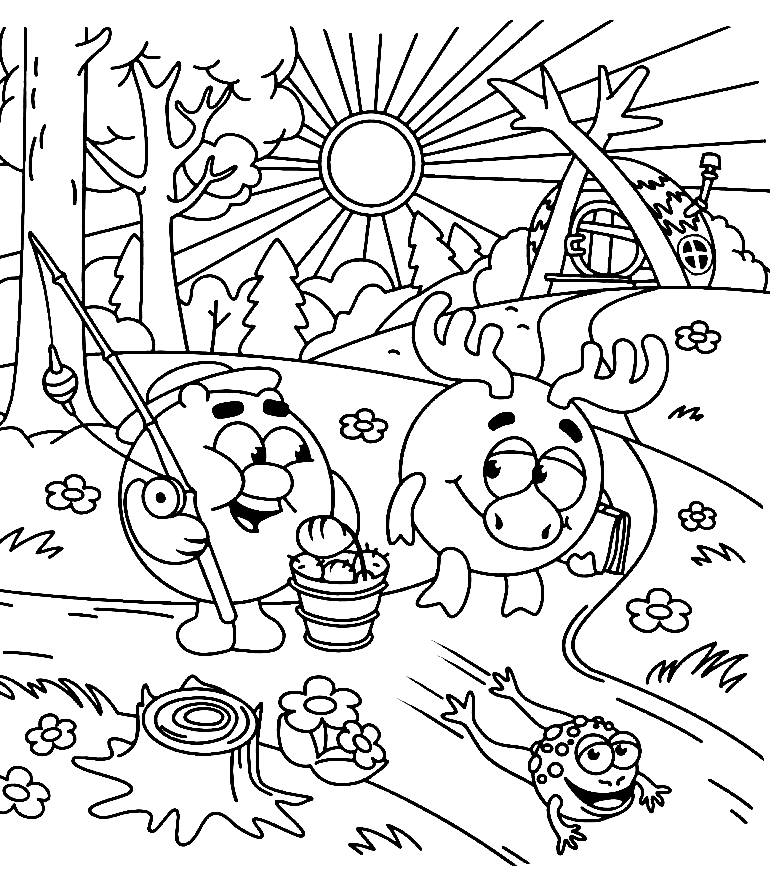 Barry and Dokko Coloring Page