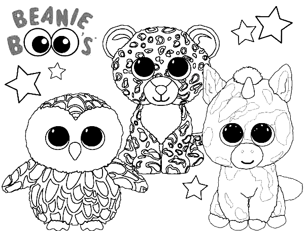 Beanie Boos Coloring Page