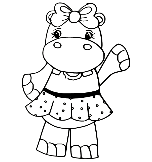 Mooi meisjesnijlpaard van Hippo