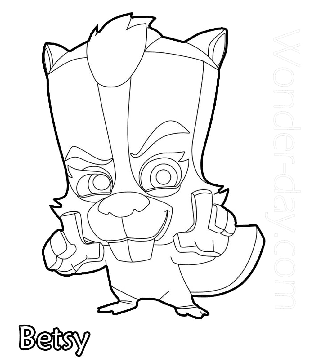 Betsy Zooba Coloring Page