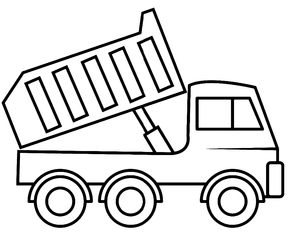 Grote Dump Truck Kleurplaat