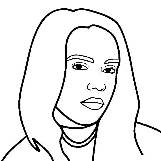 Billie Eilish to Download Coloring Page