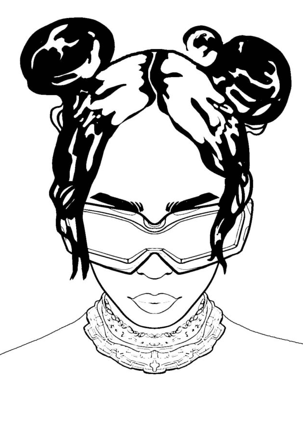 Billie with Glasses Coloring Pages