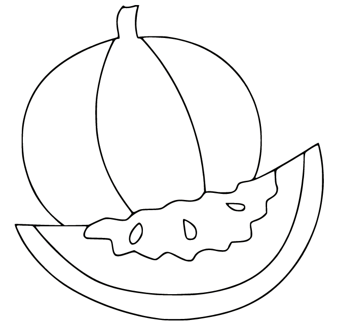Blank Watermelon Coloring Pages