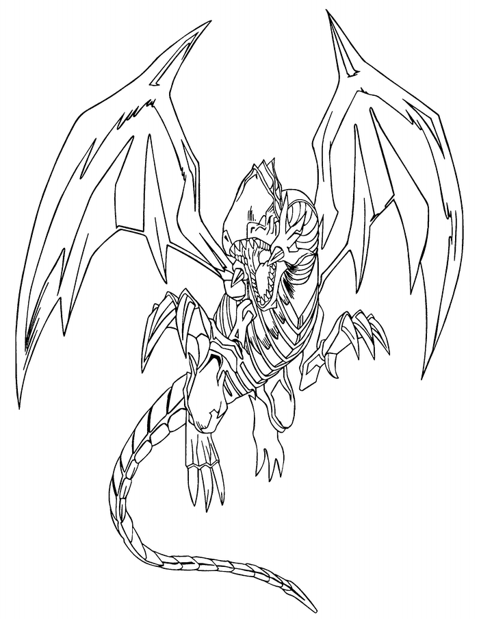 Blue-Eyes White Dragon Coloring Pages