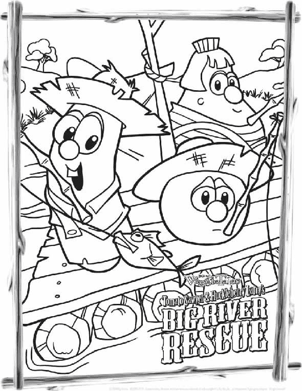 Bob and Larry Big River Rescue Coloring Page