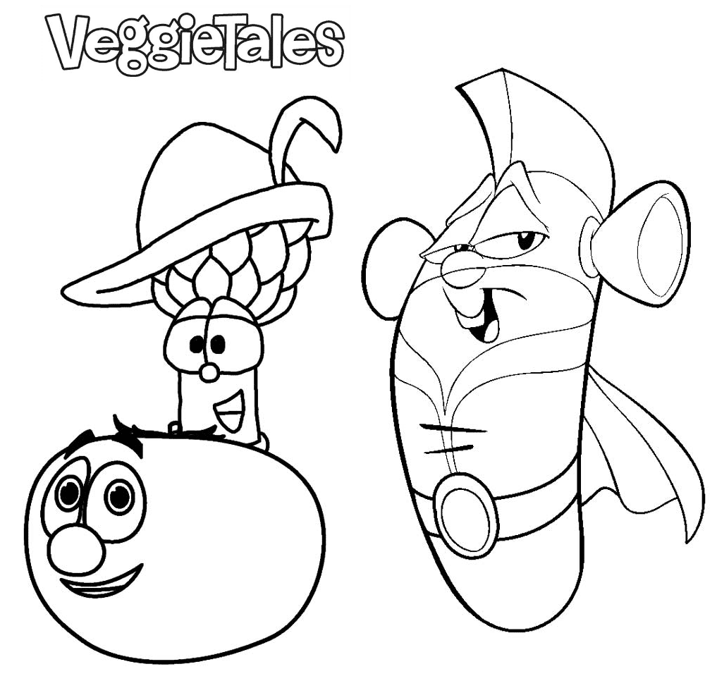Bob com Junior e Larry Boy de VeggieTales