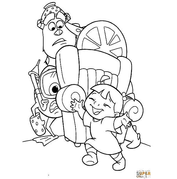 Boo Is Laughing Coloring Pages