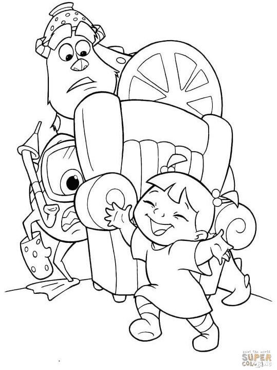 Boo Is Laughing Coloring Page