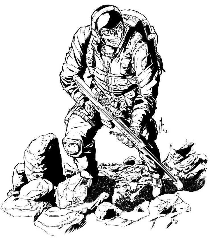 Call Of Duty Printable Coloring Page