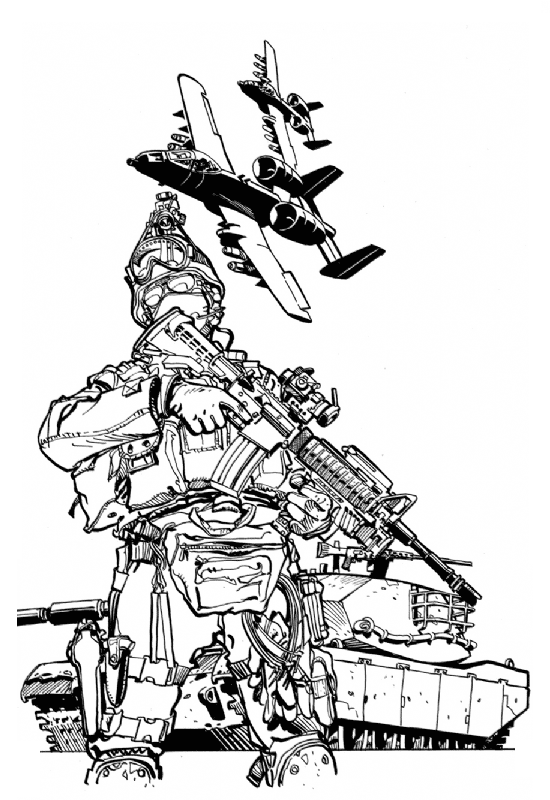 Call Of Duty Scene Free Coloring Page