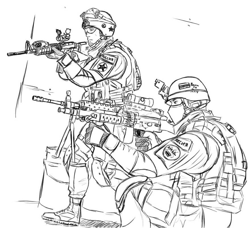 Call Of Duty Scene to Print Coloring Pages