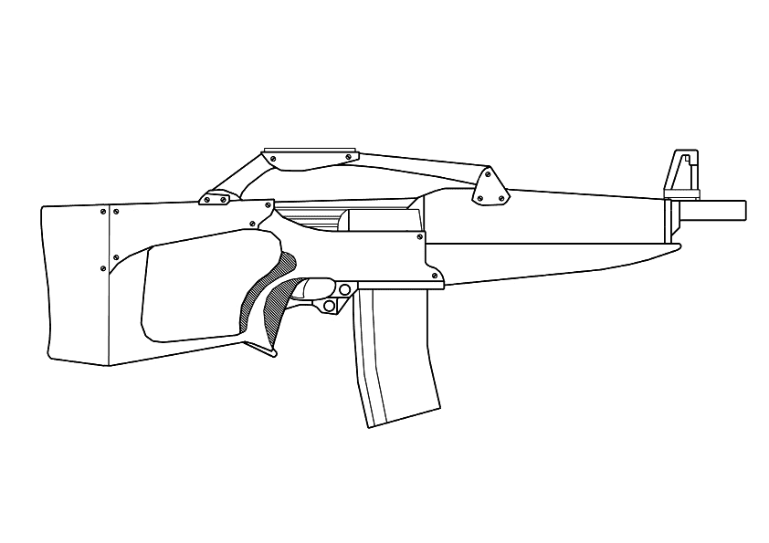 Call Of Duty Weapons Coloring Page