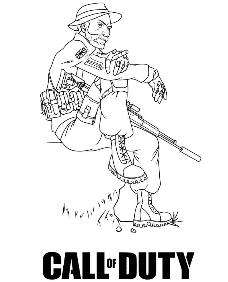 Call of Duty Picture Coloring Page