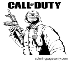 Pagina da colorare di Call of Duty