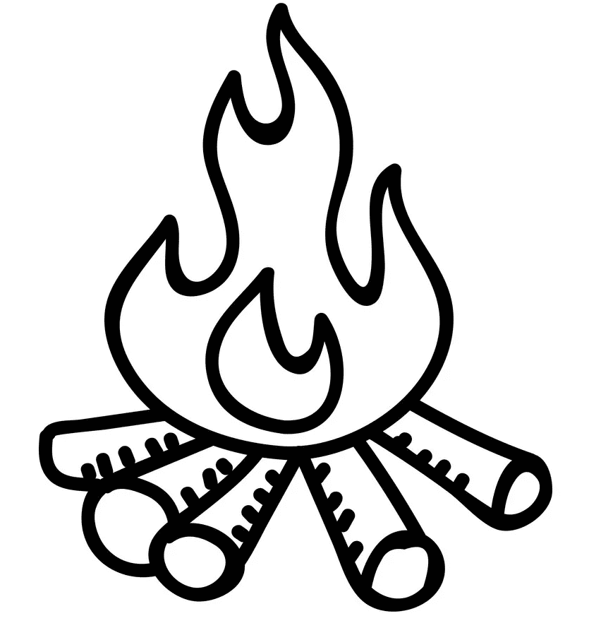 Camping Campfire Coloring Pages