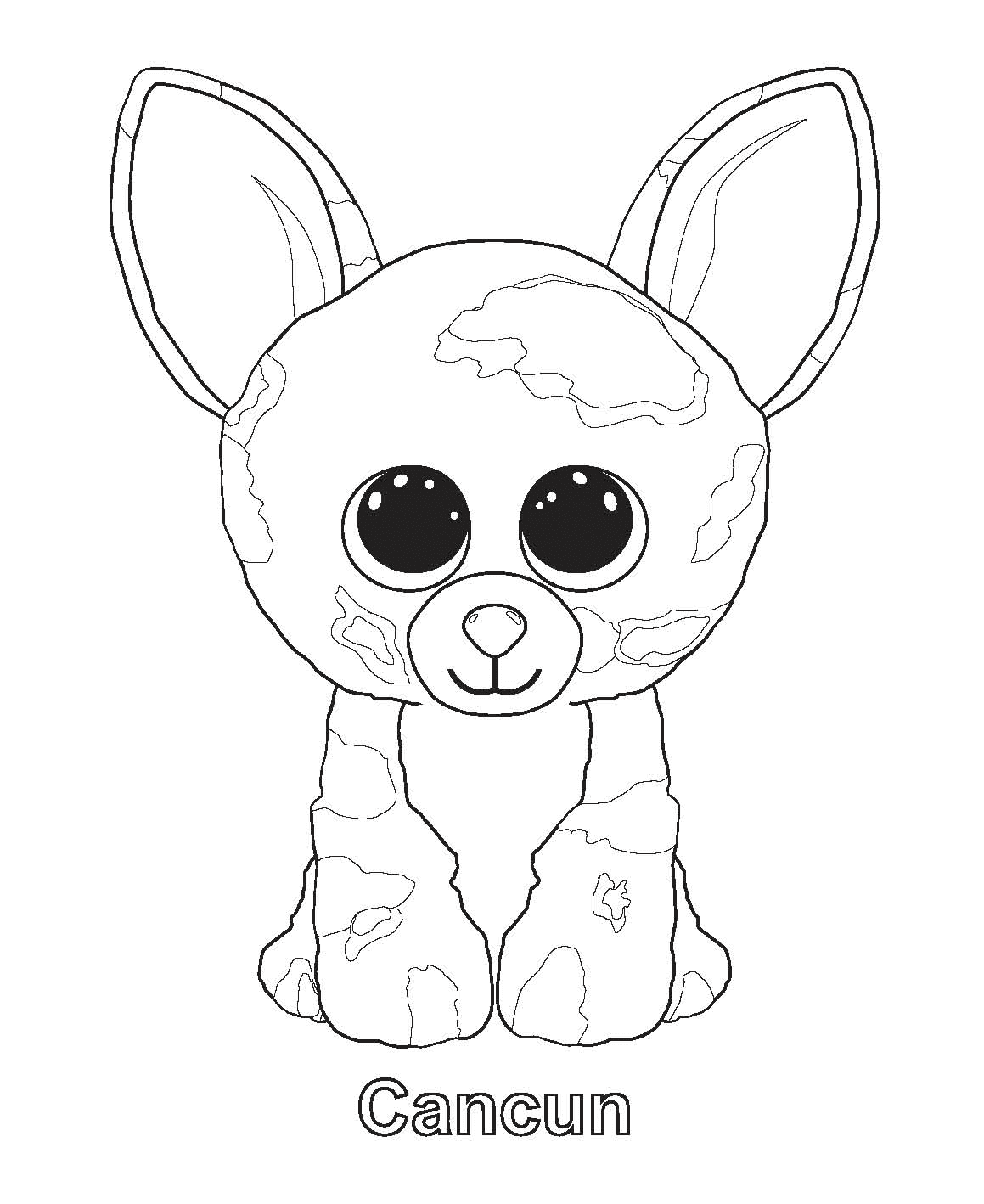 Cancun Beanie Boos Coloring Page