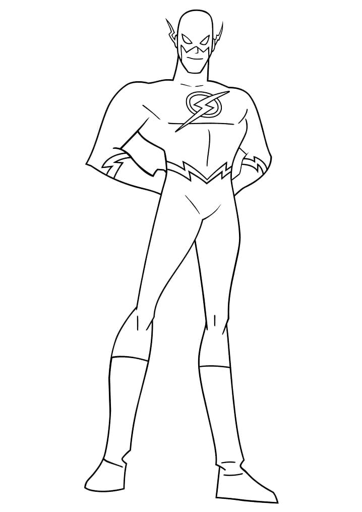 Cartoon Flash Coloring Pages