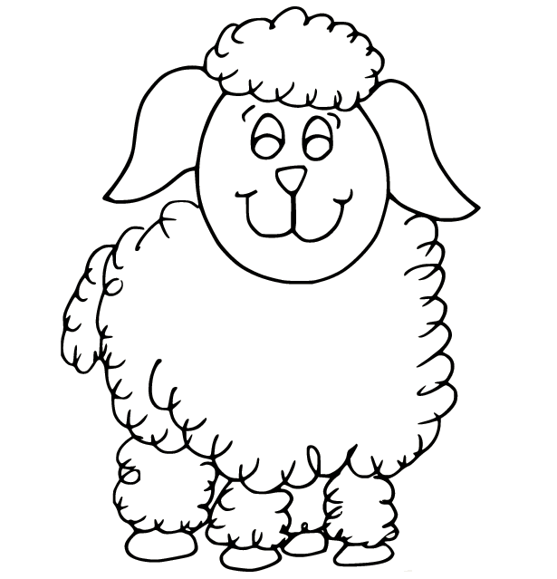 Ovejas de dibujos animados sonriendo de ovejas