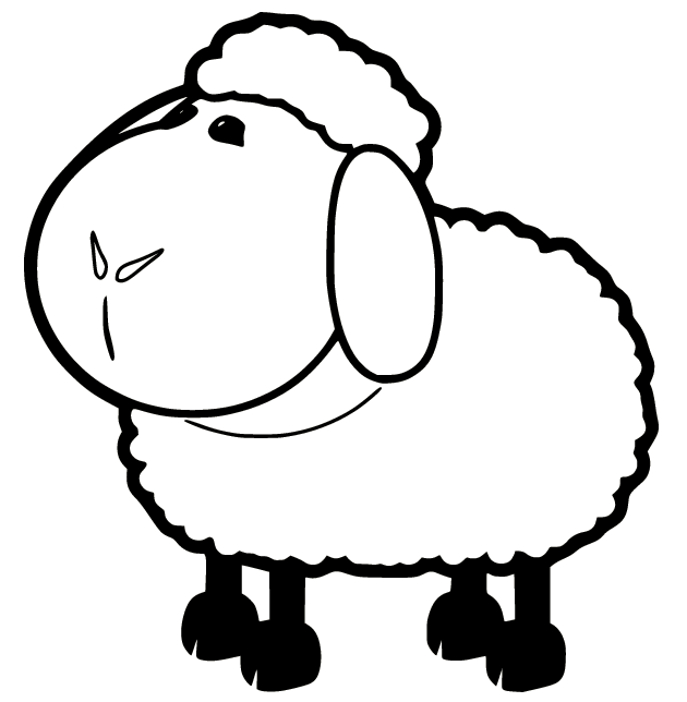 Coloriage mouton dessin animé