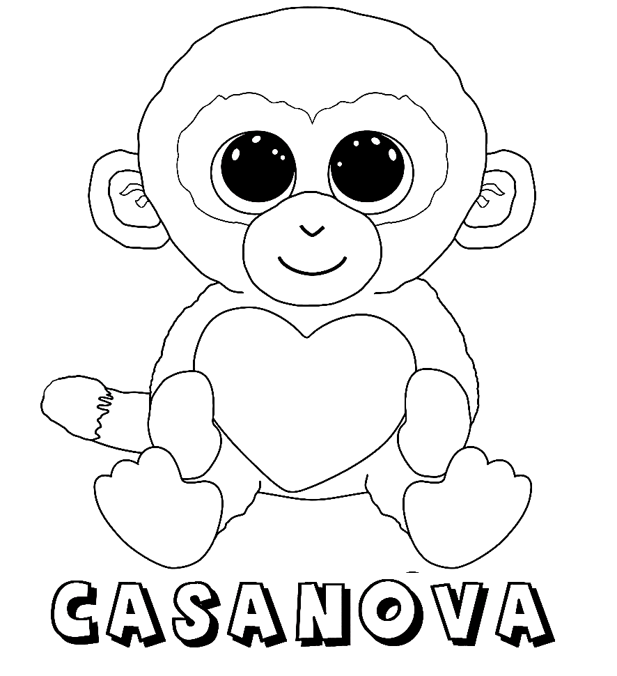 Casanova Beanie Boos Coloring Pages